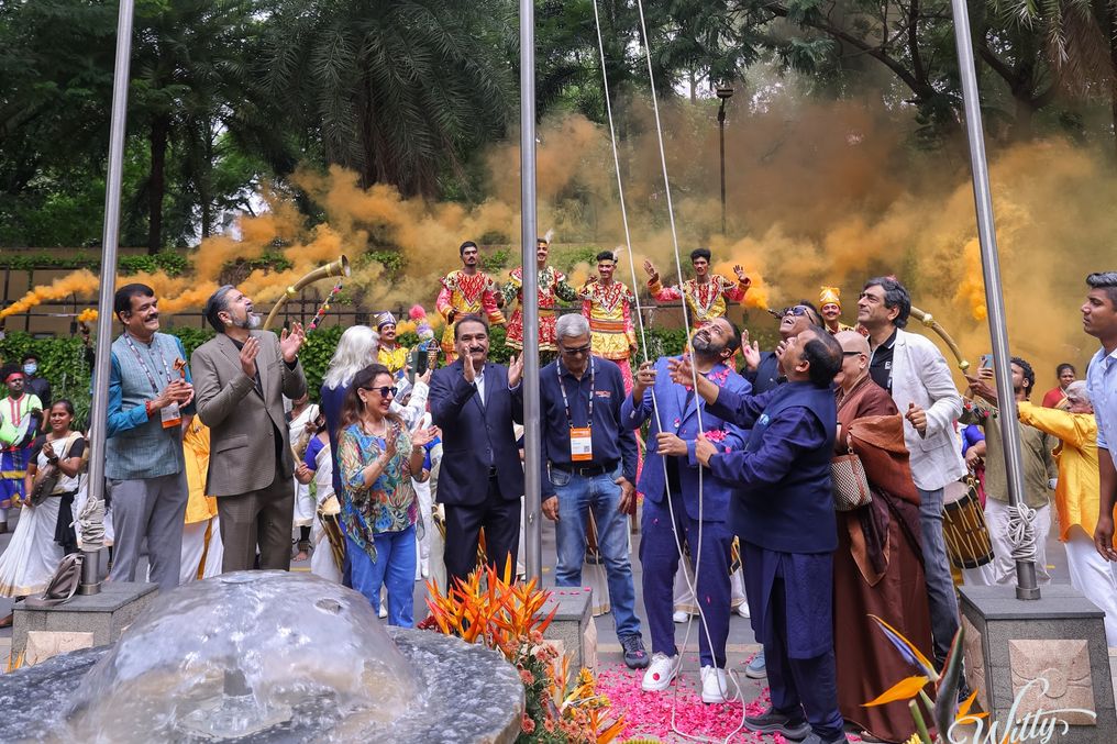 Flag hoisting at the opening of EEMAGINE 2026